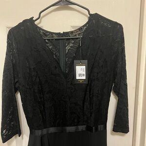 Elegant Black Lace Dress by Karen Kane